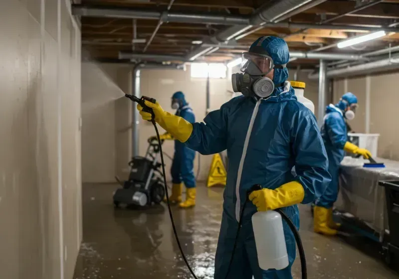 Basement Sanitization and Antimicrobial Treatment process in Southside Place, TX